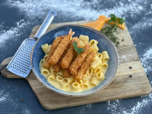 Crispy Shrimps Mac’n Chesse 